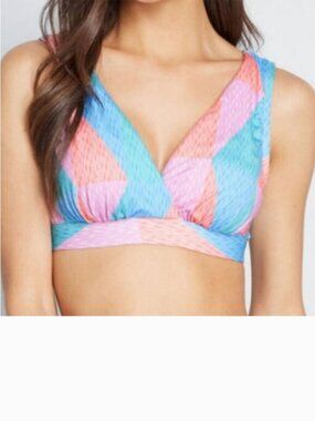 Modcloth Madison Multicolor Bikini Top   Size 1XL Multicolor